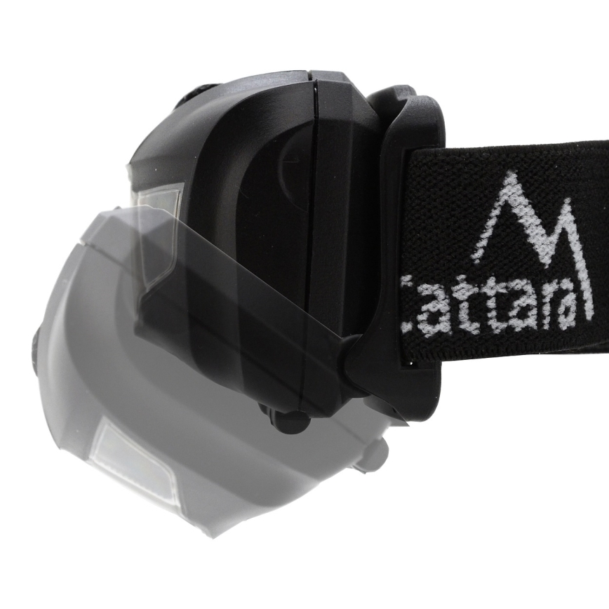LED Headlamp with red light LED/3W/3xAAA IP44 black