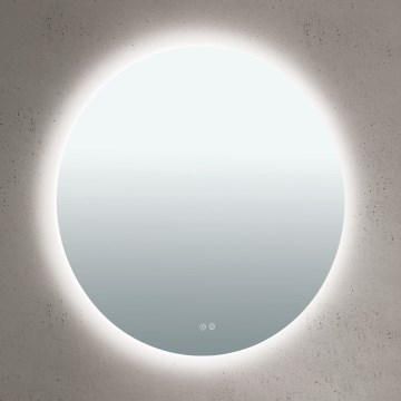 LED heated wall-mounted bathroom mirror with backlighting FOCUS LED/27W/230V 3000/4200/6000K Ø 80 cm IP44