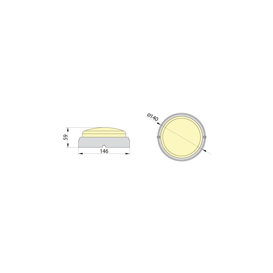 LED Heavy-duty ceiling light FIDO LED/12W/230V IP65