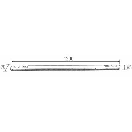 LED Heavy-duty fluorescent light DUST LED/40W/230V 4000K 120 cm IP65