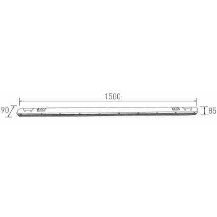 LED Heavy-duty fluorescent light DUST LED/58W/230V 4000K 150 cm IP65