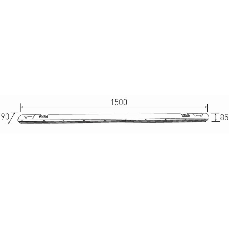 LED Heavy-duty fluorescent light DUST LED/58W/230V 4000K 150 cm IP65