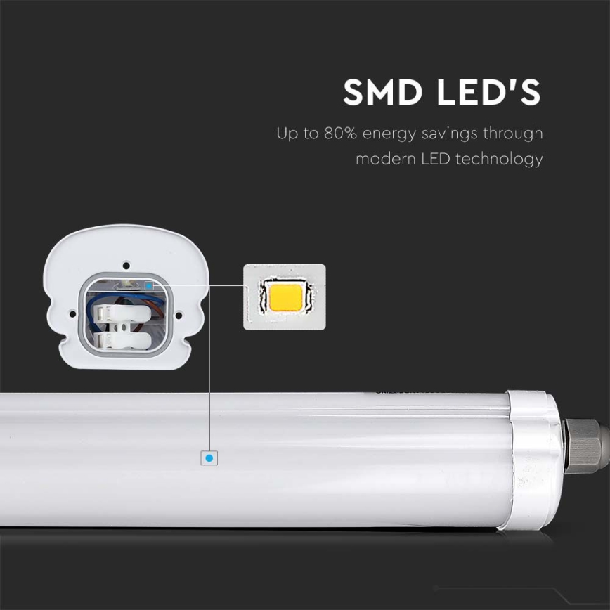 LED Heavy-duty fluorescent light G-SERIES LED/18W/230V 6500K IP65 60 cm