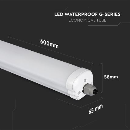 LED Heavy-duty fluorescent light G-SERIES LED/18W/230V 6500K IP65 60 cm