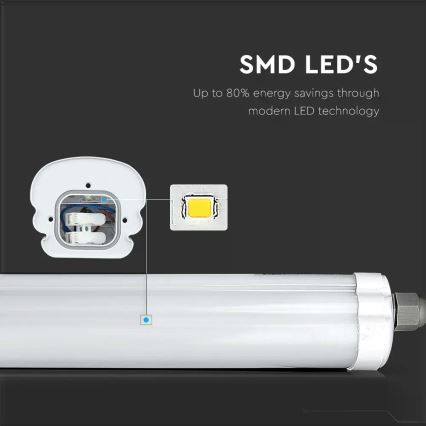LED Heavy-duty fluorescent light G-SERIES LED/36W/230V 6400K 120cm IP65