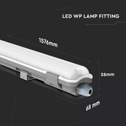 LED Heavy-duty fluorescent light LED/22W/230V 6400K 150cm IP65