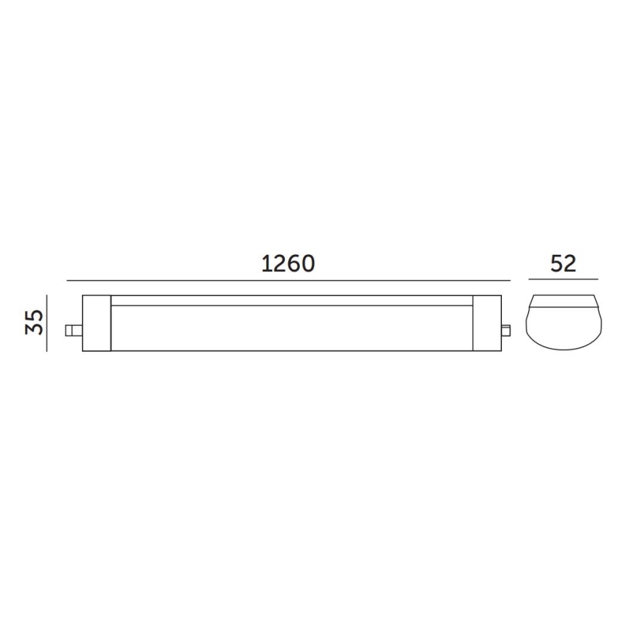 LED Heavy-duty fluorescent light LED/36W/230V IP65 4000K 126 cm