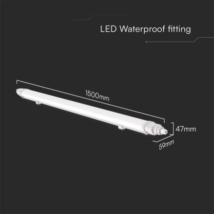 LED Heavy-duty fluorescent light LED/48W/230V 6500K IP65 150 cm