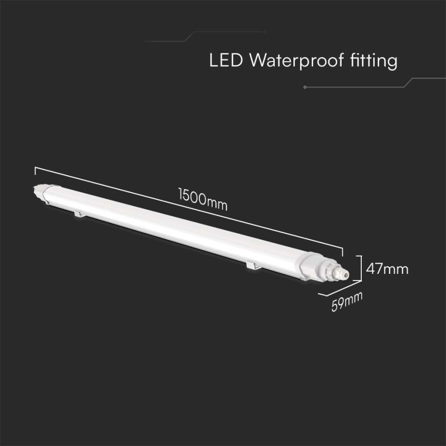 LED Heavy-duty fluorescent light LED/48W/230V 6500K IP65 150 cm
