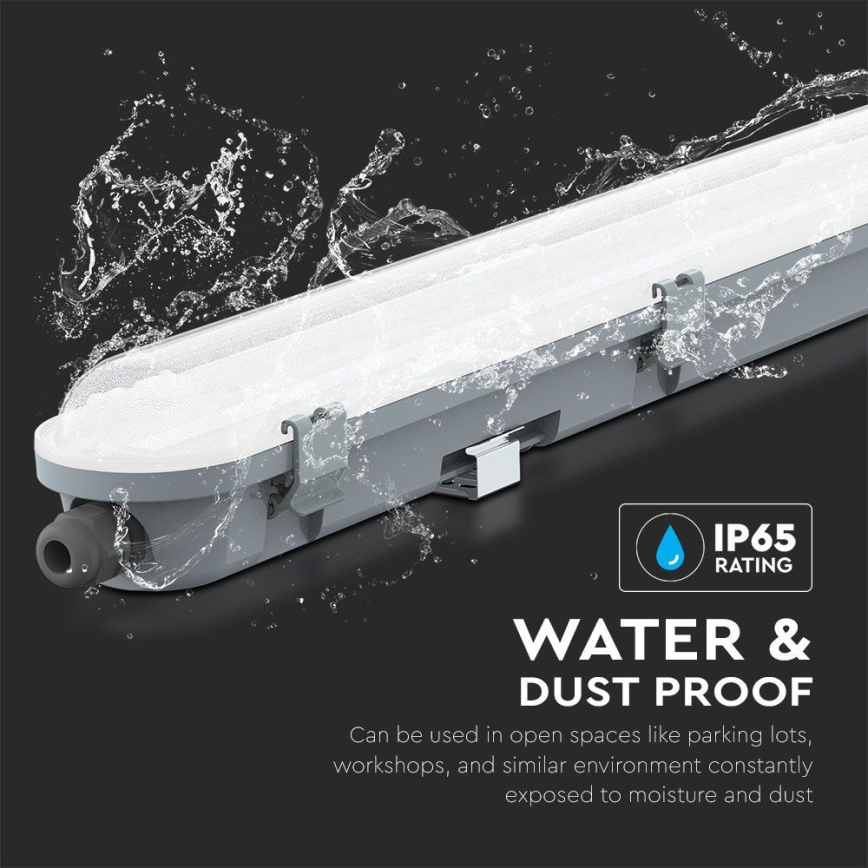 LED Heavy-duty fluorescent light M-SERIES LED/48W/230V 4000K 150cm IP65