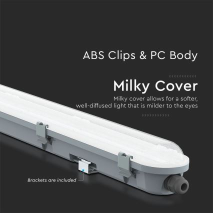 LED Heavy-duty fluorescent light M-SERIES LED/48W/230V 4000K 150cm IP65