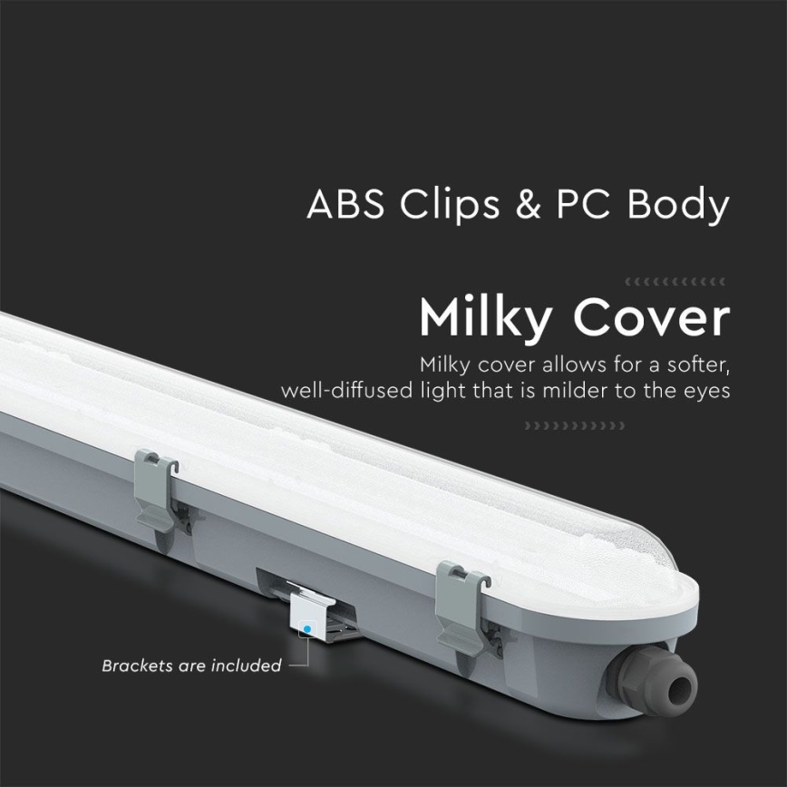 LED Heavy-duty fluorescent light M-SERIES LED/48W/230V 4000K 150cm IP65