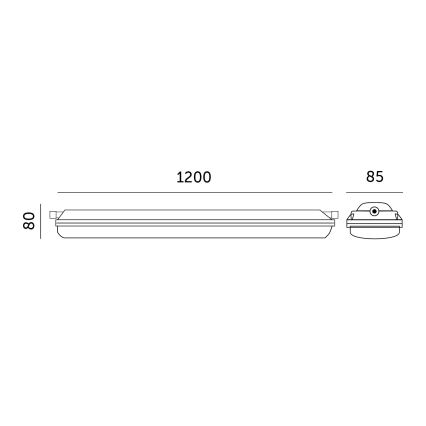 LED Heavy-duty fluorescent light NEXFORCE LED/36W/230V 4000K IP66