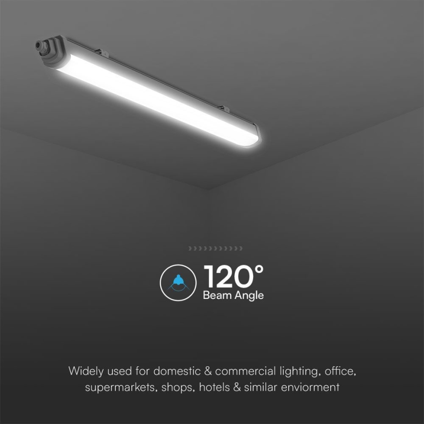 LED Heavy-duty fluorescent light SAMSUNG CHIP LED/48W/230V 4000K IP65 150 cm