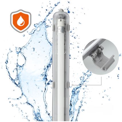 LED Heavy-duty fluorescent light T8 1xG13/18W/230V 4000K IP65 128 cm