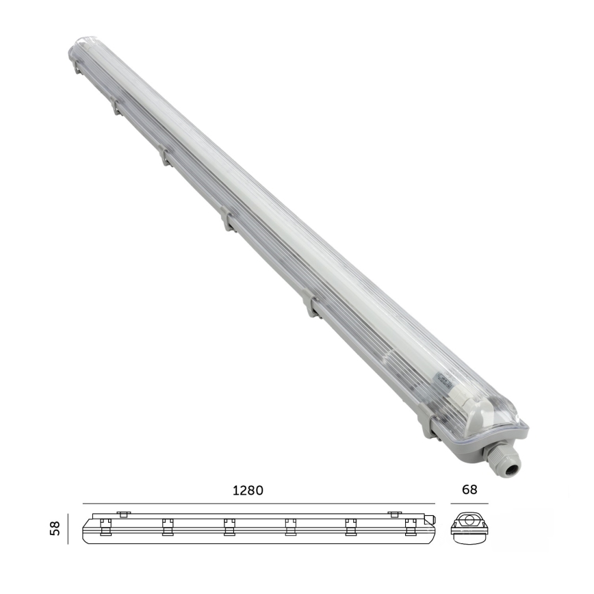 LED Heavy-duty fluorescent light T8 1xG13/18W/230V 4000K IP65 128 cm