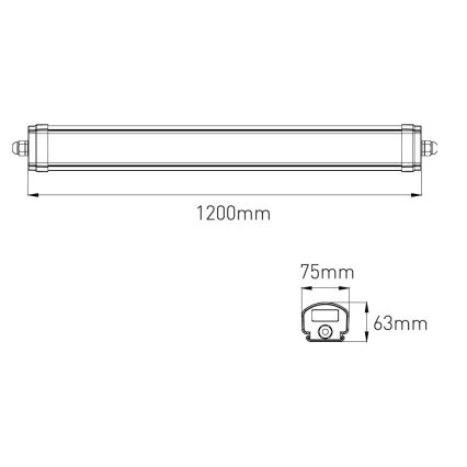 LED Dimmable heavy-duty fluorescent light VOLITER LED/20/28/36W/230V 3000/4000/6000K 120 cm IP65 white