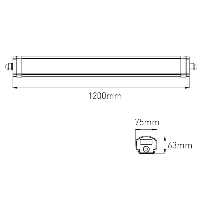 LED Dimmable heavy-duty fluorescent light VOLITER LED/20/28/36W/230V 3000/4000/6000K 120 cm IP65 white