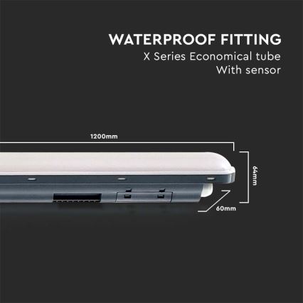 LED Heavy-duty fluorescent light with sensor  X-SERIES LED/36W/230V 6500K 120 cm IP65