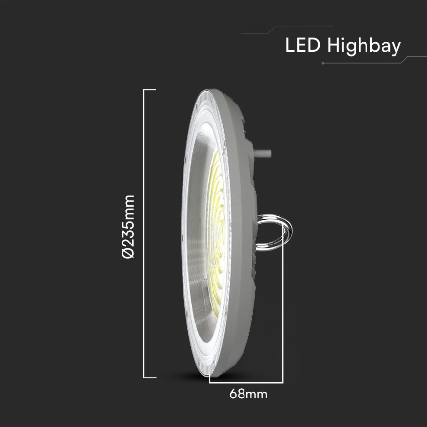 LED Heavy-duty light High Bay LED/100W/230V 3000/4000/6500K IP65 ø 23,5 cm