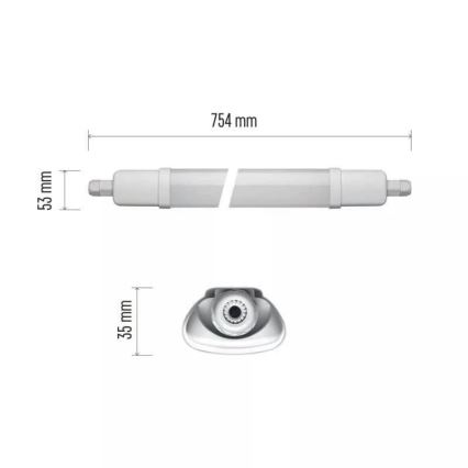 LED Heavy-duty light LED/18W/230V IP65 4000K