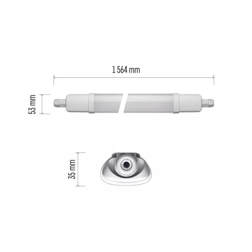 LED Heavy-duty light LED/45W/230V IP65 4000K 156,4 cm