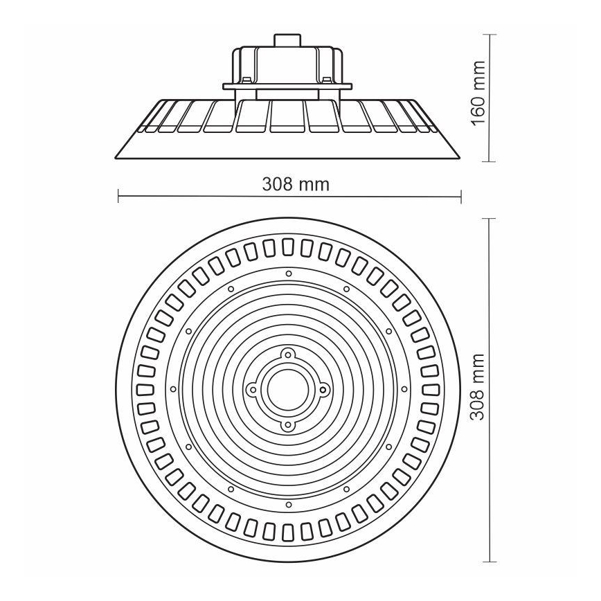 LED Heavy-duty light UFO HIGHBAY LED/150W/230V 5000K IP65