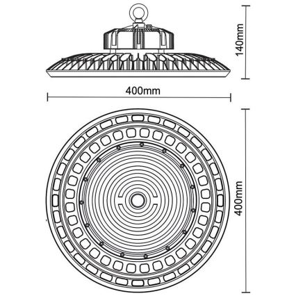 LED Heavy-duty light UFO HIGHBAY LED/200W/230V 5000K IP65
