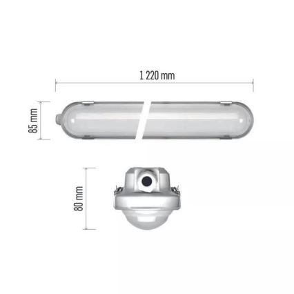 LED Heavy-duty light with emergency module EMERGENCY LED/40W/230V 4000K 122 cm IP66