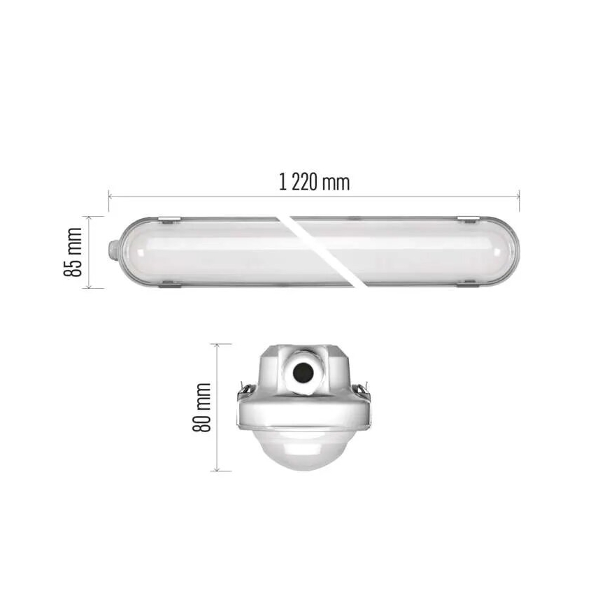 LED Dimmable heavy-duty light with emergency module MISTY LED/32/40/48/54W/230V 4000/6500K IP66