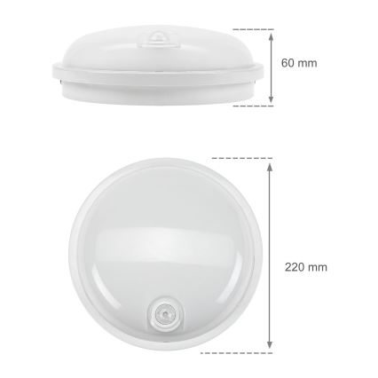 LED Heavy-duty light with PIR sensor LED/20W/230V IP54