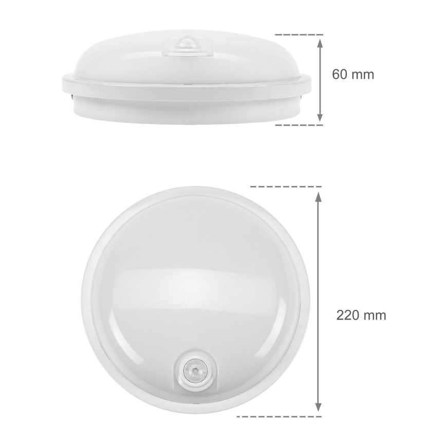 LED Heavy-duty light with PIR sensor LED/20W/230V IP54