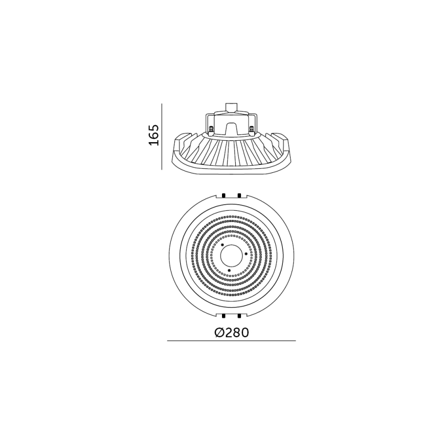LED Dimmable technical heavy-duty light NINA HIGHBAY LED/110W/230V 4000K IP65