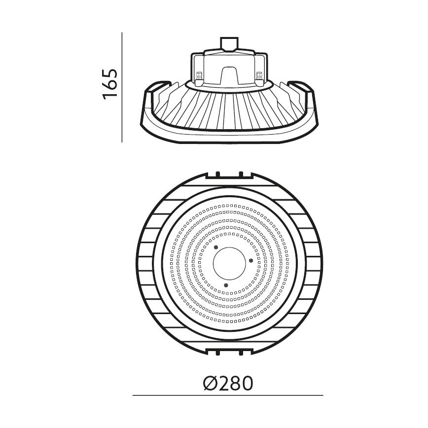 LED Dimmable technical heavy-duty light NINA HIGHBAY LED/110W/230V 4000K IP65