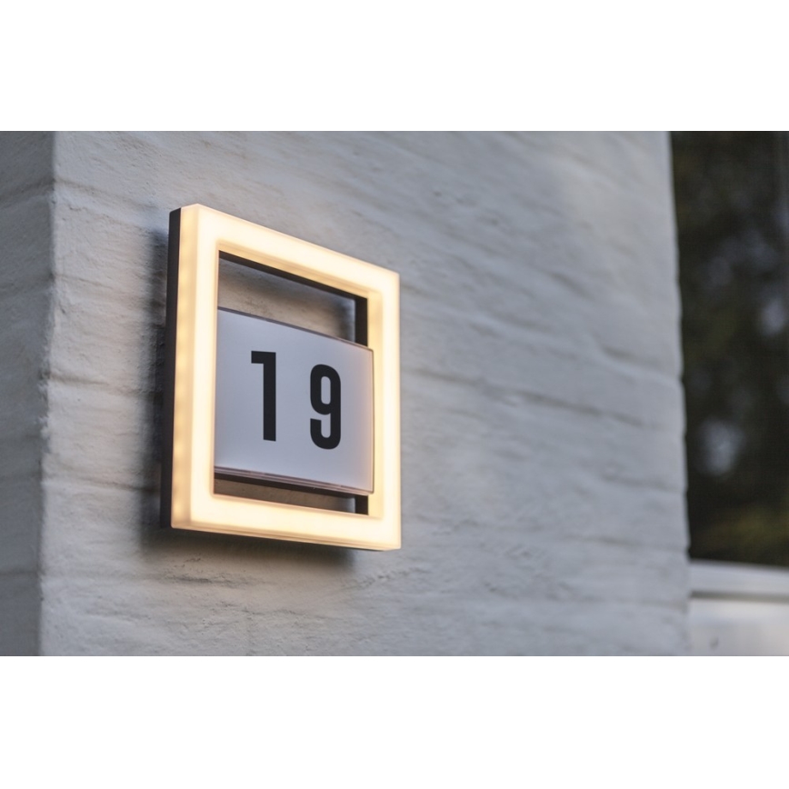 LED House number ALICE LED/13W/230V IP44 3000K anthracite
