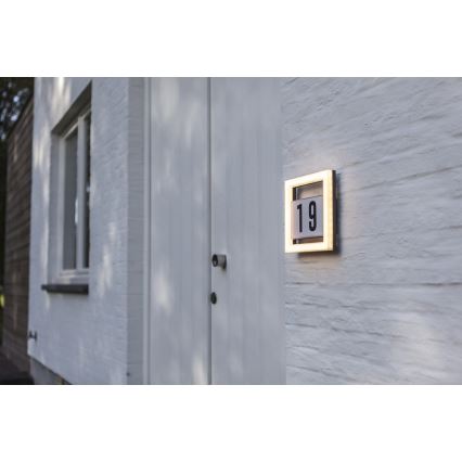 LED House number ALICE LED/13W/230V IP44 3000K anthracite