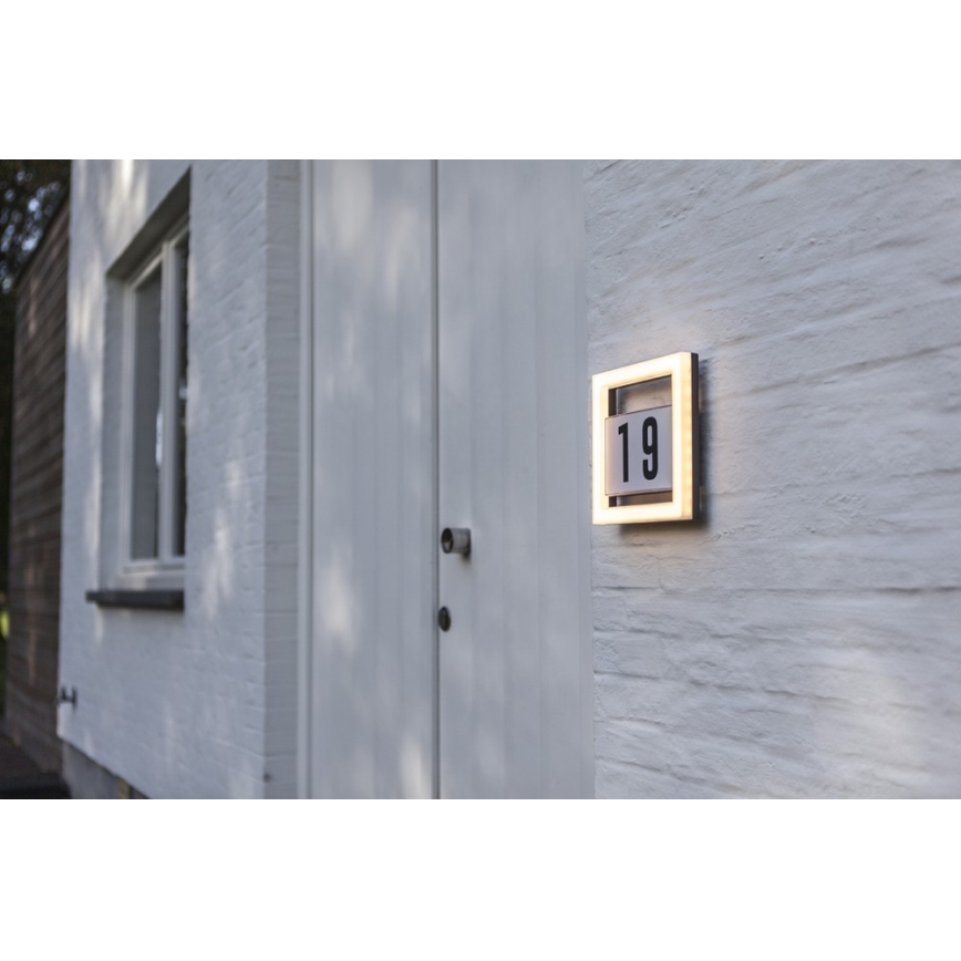 LED House number ALICE LED/13W/230V IP44 3000K anthracite