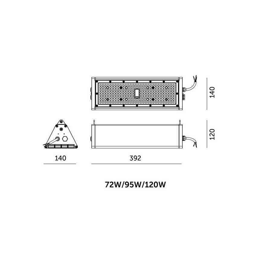 Dimmable LED Industrial High Bay Luminaire NICO HIGHBAY LED/72/95/120W/230V 3000/4000/6000K IP65