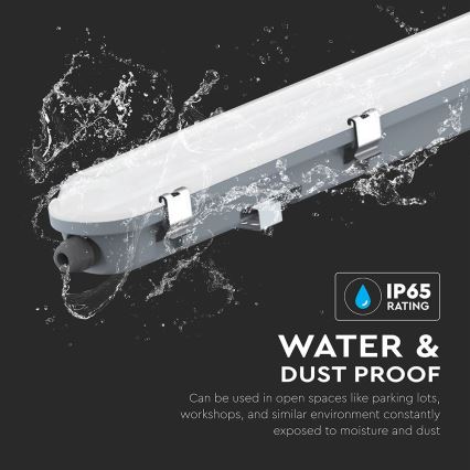 LED Technical Batten Light with Motion and Dusk Sensor LED/36W/230V 6500K IP65 120 cm