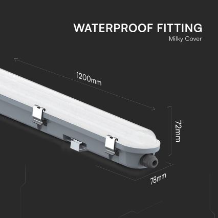 LED Technical Batten Light with Motion and Dusk Sensor LED/36W/230V 6500K IP65 120 cm