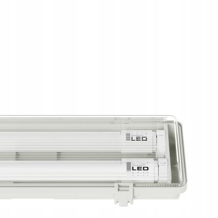 LED Industrial T8 Batten Light, 2x G13, 20W, 230V, 6500K, 120 cm, IP65, White