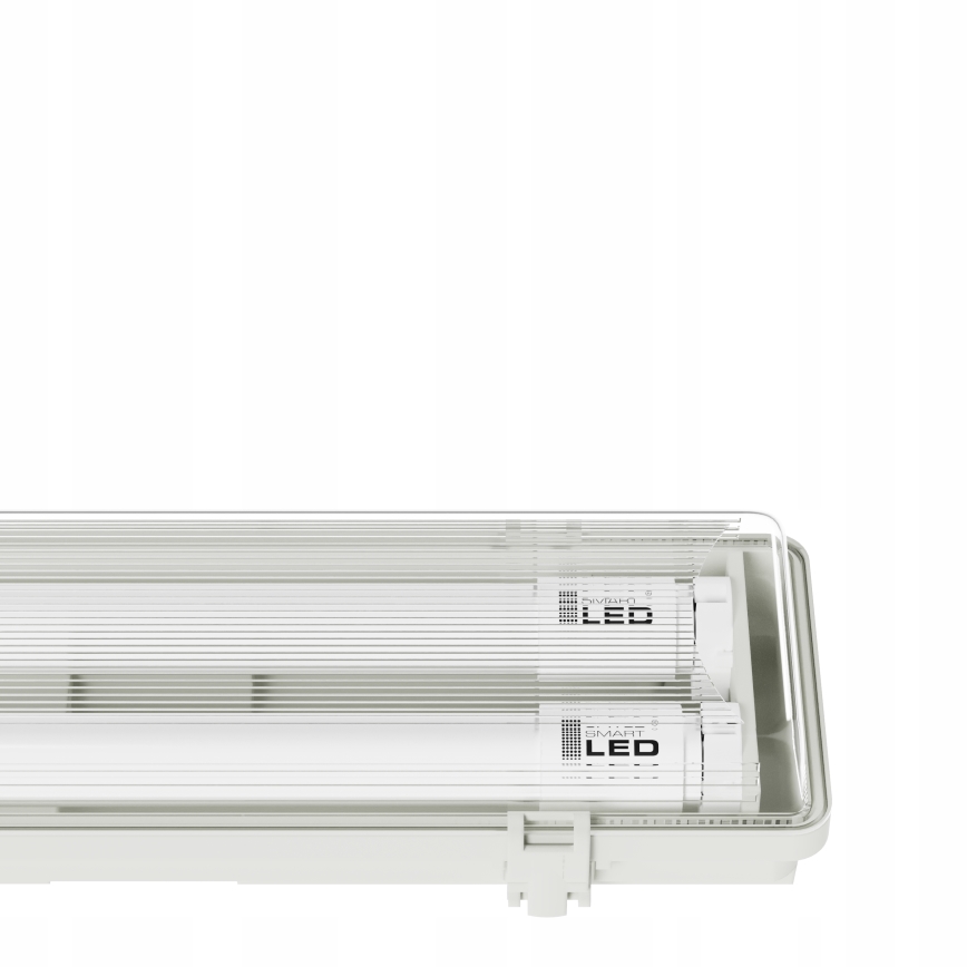 LED Industrial T8 Batten Light, 2x G13, 20W, 230V, 6500K, 120 cm, IP65, White