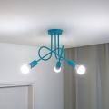 LED Kids' Flush-Mount Chandelier OXFORD 3xE27/15W/230V Blue