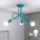 LED Kids' Flush-Mount Chandelier OXFORD 3xE27/15W/230V Blue