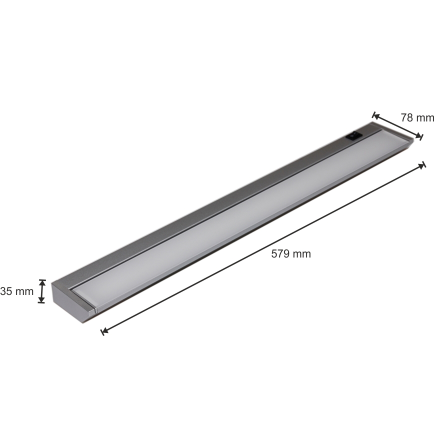 LED Kitchen under cabinet light LED/10W/230V silver