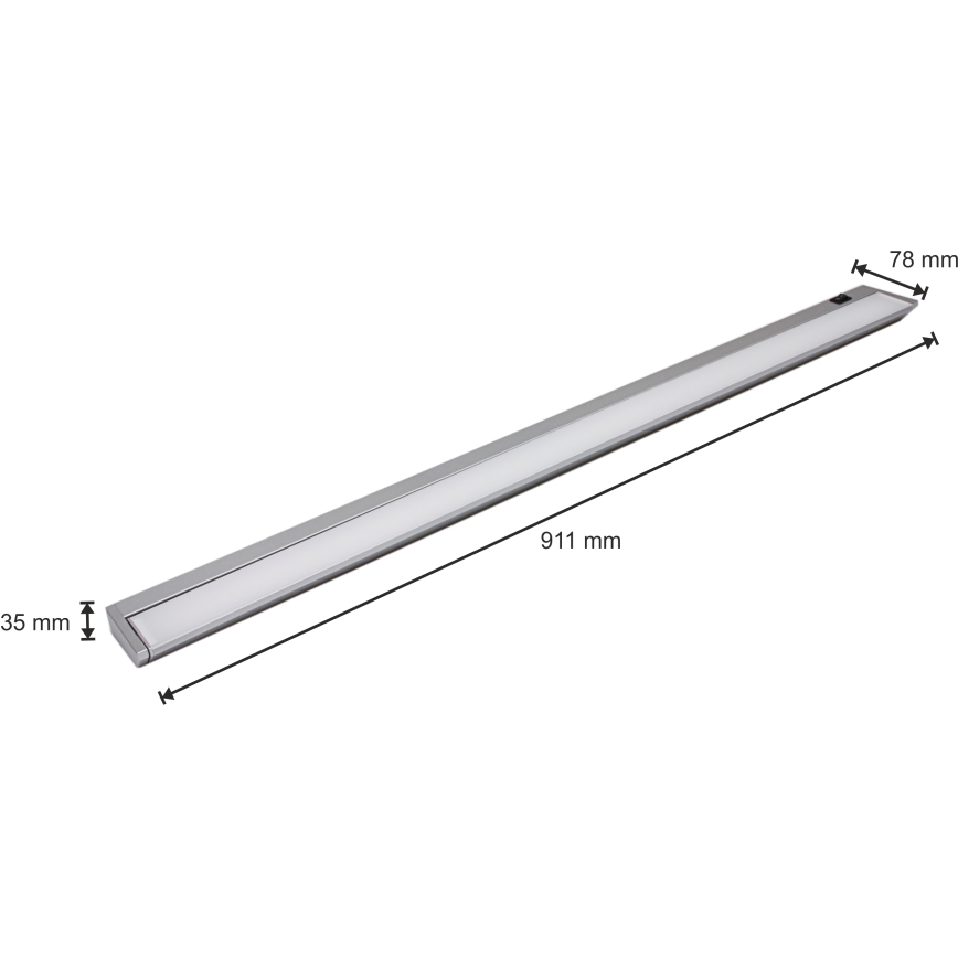 LED Kitchen under cabinet light LED/15W/230V silver