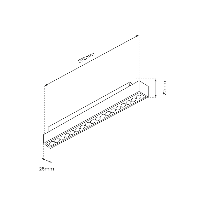 LED Light for rail system MAGNETIC TRACK LED/18W/48V 4000K