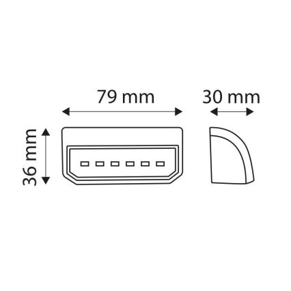 LED Light reflector SPZ LICE LED/0,2W/12-24V IP67