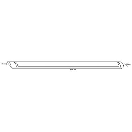 LED Linear Batten Light LED/50W/230V 4000K 150 cm Black