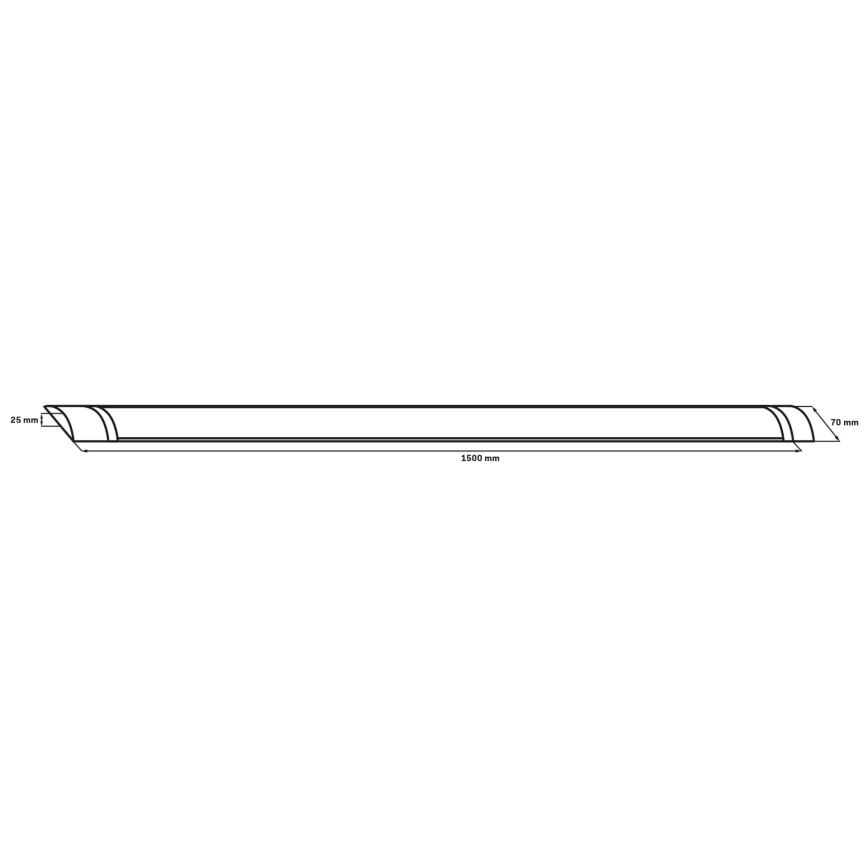 LED Linear Batten Light LED/50W/230V 4000K 150 cm Black
